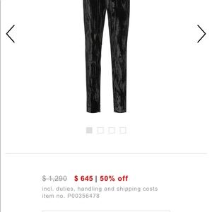 Saint Laurent High-rise skinny velvet pants